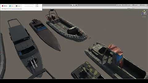 Pack of 15 Game ready AR VR PBR military gunship Power Boats Low-poly 3D model