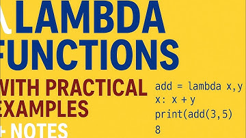 Lambda functions with practical examples and notes in python map(), filter (), sorted (). ... Python