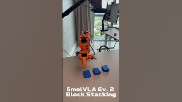 SmolVLA - Evaluation Episode 2 (2x speed) #lerobot #robotics