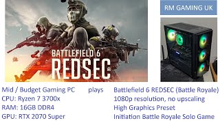Budget/Mid PC (Ryzen 7 3700x & RTX 2070 Super) plays Battlefield 6 REDSEC (Battle Royale)