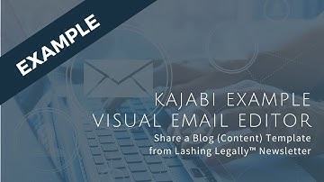 Kajabi Tutorial: EXAMPLE of a Share a Blog Post email template from the visual email editor.