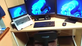 Desk ツアー Part9 パソコンデスクのセットアップ ノートパソコンとデスクトップパソコンを入れ替えてみた。2024