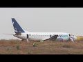 Boeing 737 skids off the runway at senegal airport 10 people hurt