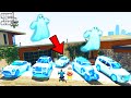 Franklin collecting secret ghost cars in gta 5  shinchan and chop
