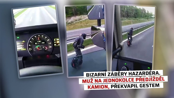 Bizarní záběry hazardéra. Muž na jednokolce předjížděl kamion, překvapil gestem