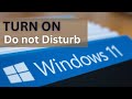 How to Turn On Do Not Disturb in Windows 11