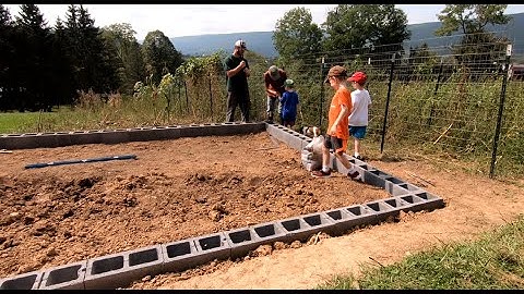 Making A Foundation For Our Greenhouse