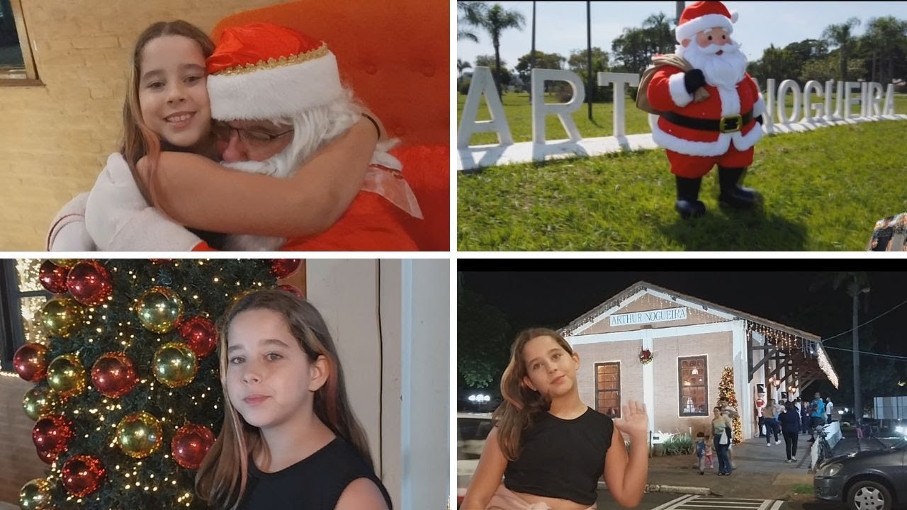 PAPAI NOEL RECEBENDO A MENINA VITÓRIA - ARTUR NOGUEIRA