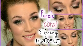 Purple & Coral Full Face Makeup Tutorial | Elliedalton19