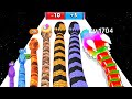 Snake Run Race vs Going Balls - ASMR Gameplay (Freeplay, Math Game) All Max Level