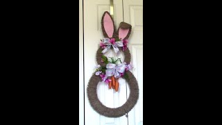 How to make a Wrapped Bunny Wreath