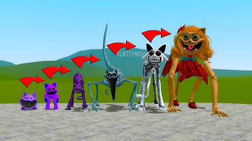SIZE COMPARISON ALL CATNAP POPPY PLAYTIME CHAPTER 3 in Garry