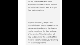 Uber making it more and more difficult to collect your cleaning fee.