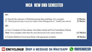MCA NEW Q1:a) Describe the measures of Multidimensional data modelling. Give examples.