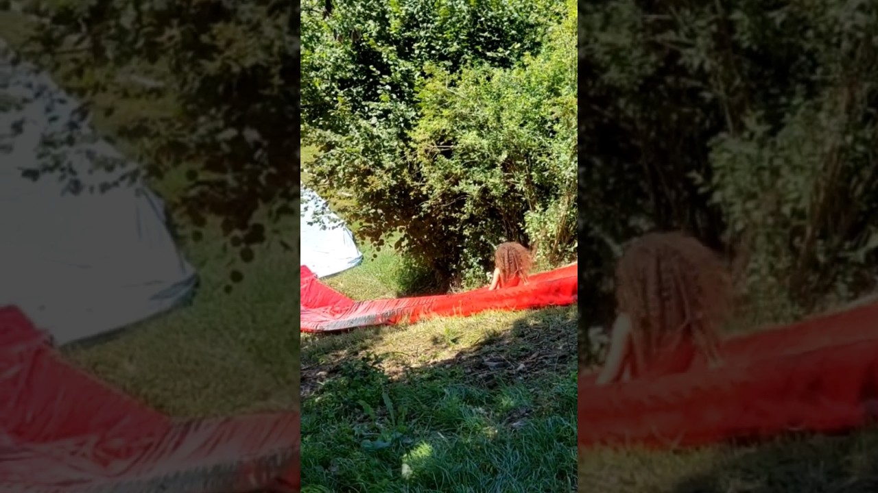 water slide with the Austrian fire fighters