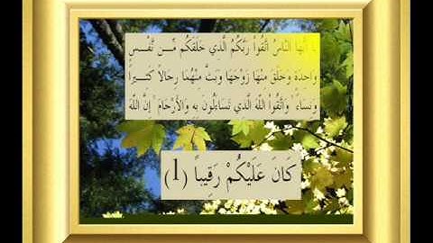 القران الكريم سورة النساء الأية 1.wmv