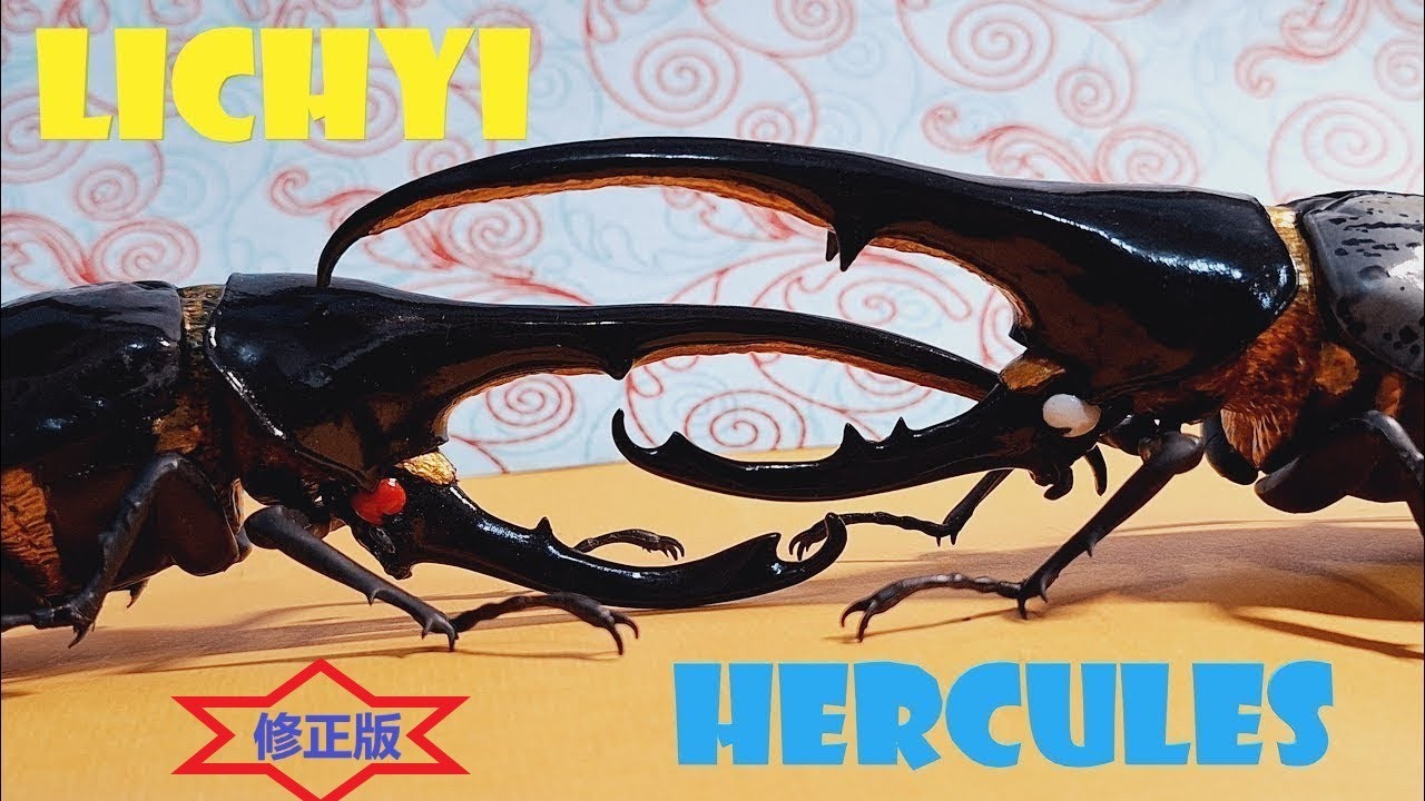 いきもの大図鑑ヘラクレスとリッキー改造、塗裝Diversity of Life on Earth Premium Hercules Beetle and lichyi reform,Painting