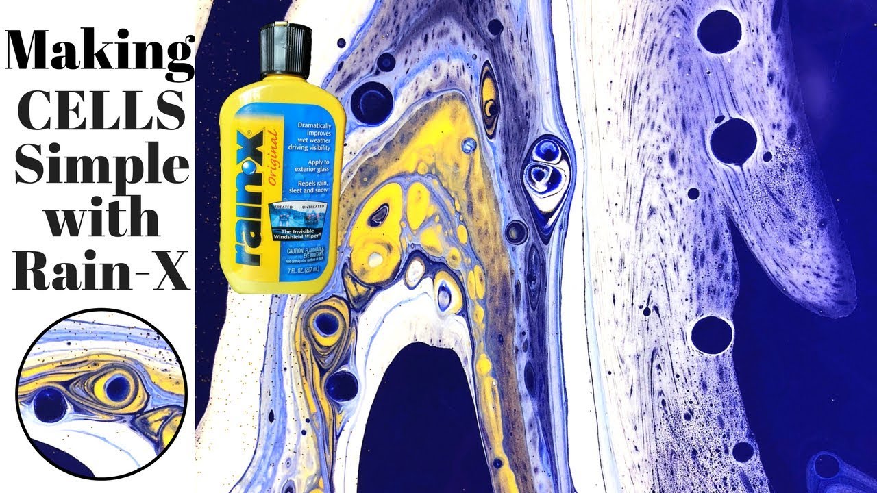 Making CELLS Simple with Rain X & Acrylic Pouring Fluid ART YouTube