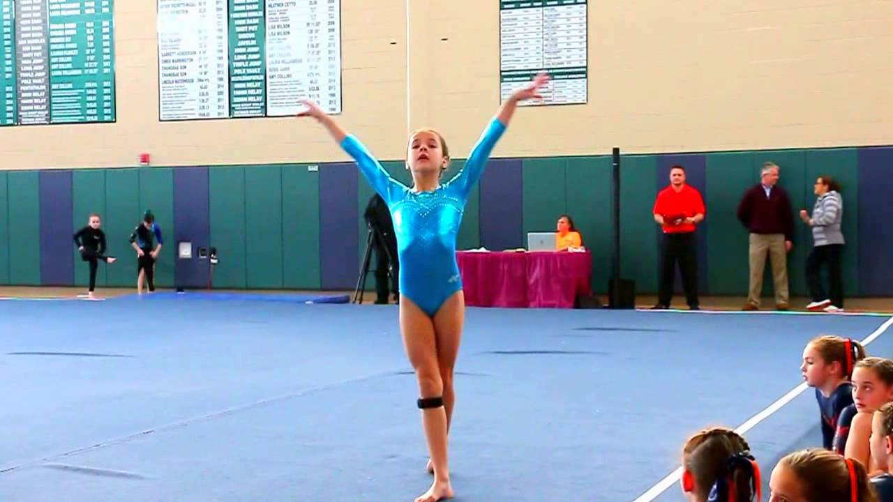 Gymnastics Level 5 floor 9.6 - YouTube