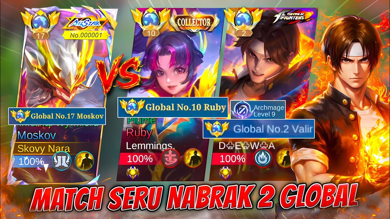Match Keras !! Top Global Moskov Ketemu Global No.2 & 10! Pertarungan MMR Di Immortal!! ~ MLBB