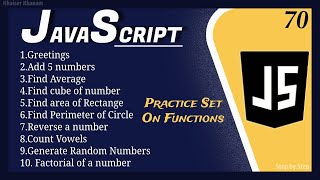 Celebrity JavaScript Functions Practice Set || JavaScript Tutorial for Beginners  - 70 Net Worth