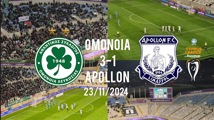 Ομόνοια 3-1 Απόλλων (23/11/2024) Παρακάμερα - Στιγμές από τον αγώνα - Γήπεδο - Κερκίδες