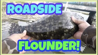 BANK FISHING FLOUNDER and REDFISH! || Roadside fishing Louisiana!