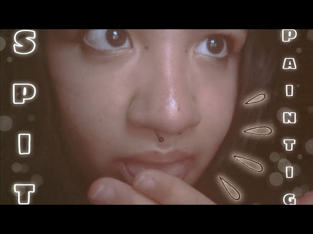 Asmr Spit Paintig | Pintando tu carita con babita 💦 (mouth sounds)