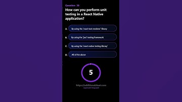 How can you perform unit testing in a React Native application