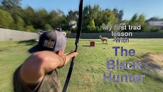 Black Hunter recurve and Black Hunter longbow. My first time ever!