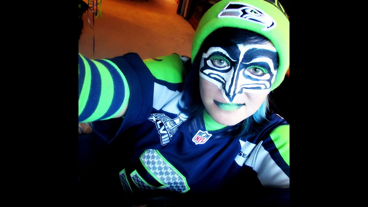 Seattle Seahawks Fan Face Paint