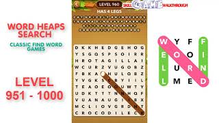 Word Heaps Search Level 951 - 1000 Walkthrough | SkillGameWalkthrough screenshot 1