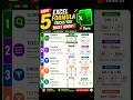 Excel Work Fast with These 5 Amazing Formulas 🔥 #shorts #viral #trending #youtube