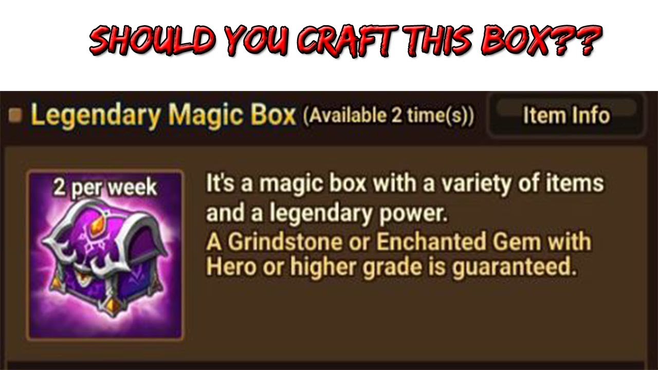 SUMMONERS WAR : IS CRAFTING LEGENDARY BOX WORTH IT?