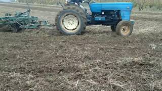 Field discing after plowghing with 64hp UTB UNIVERSAL V640 tractor
