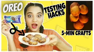 Testing out VIRAL FOOD HACKS BY 5 MINUTE CRAFTS!| *OREO HACKS* | MARSHMALLOW HACKS | Fayza Patekari