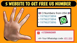 5 Websites To Get Free USA / UK Number For WhatsApp, Telegram & Survey Verified/ Free USA Number