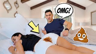 HE ALMOST THREW UP BECAUSE OF THIS!! *P00P PRANK*