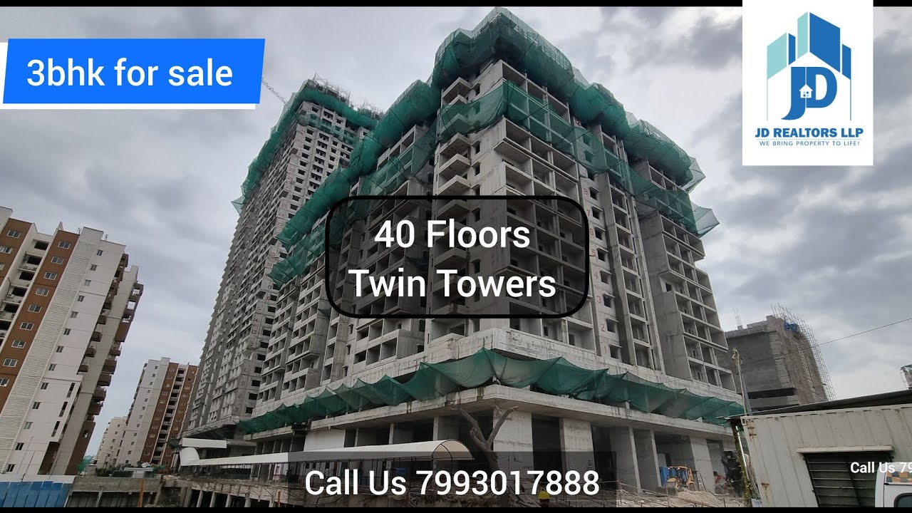 3bhk for sale in luxury gated community 40 floors High-rise twin towers ... - High-Rise Luxury Homes In Gated Community