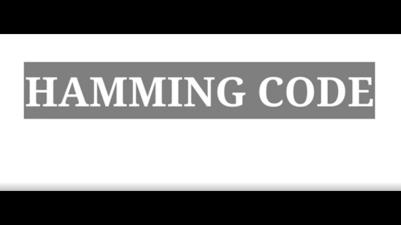 HAMMING CODE - YouTube