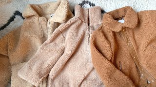 topshop borg heart quarter zip pullover