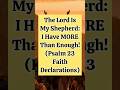 Psalm 23 Power Declarations: The Lord Is My Shepherd, I Will Not Lack!