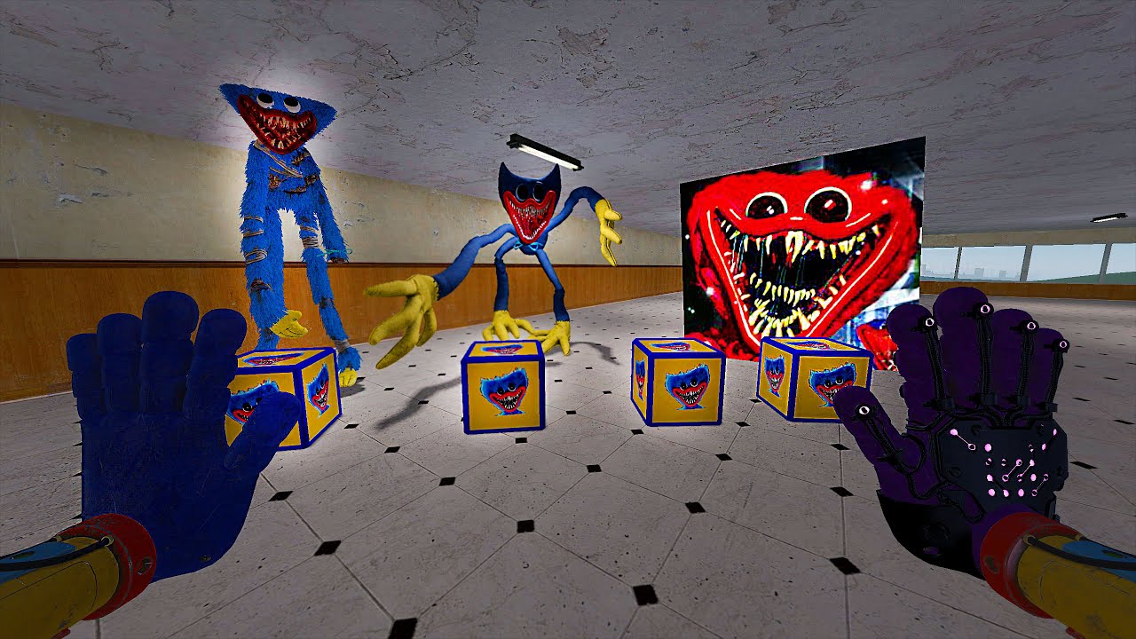 Surviving Huggy Wuggy & Huggy resurected & huggy block lucky Poppy Playtime | Garry's Mod