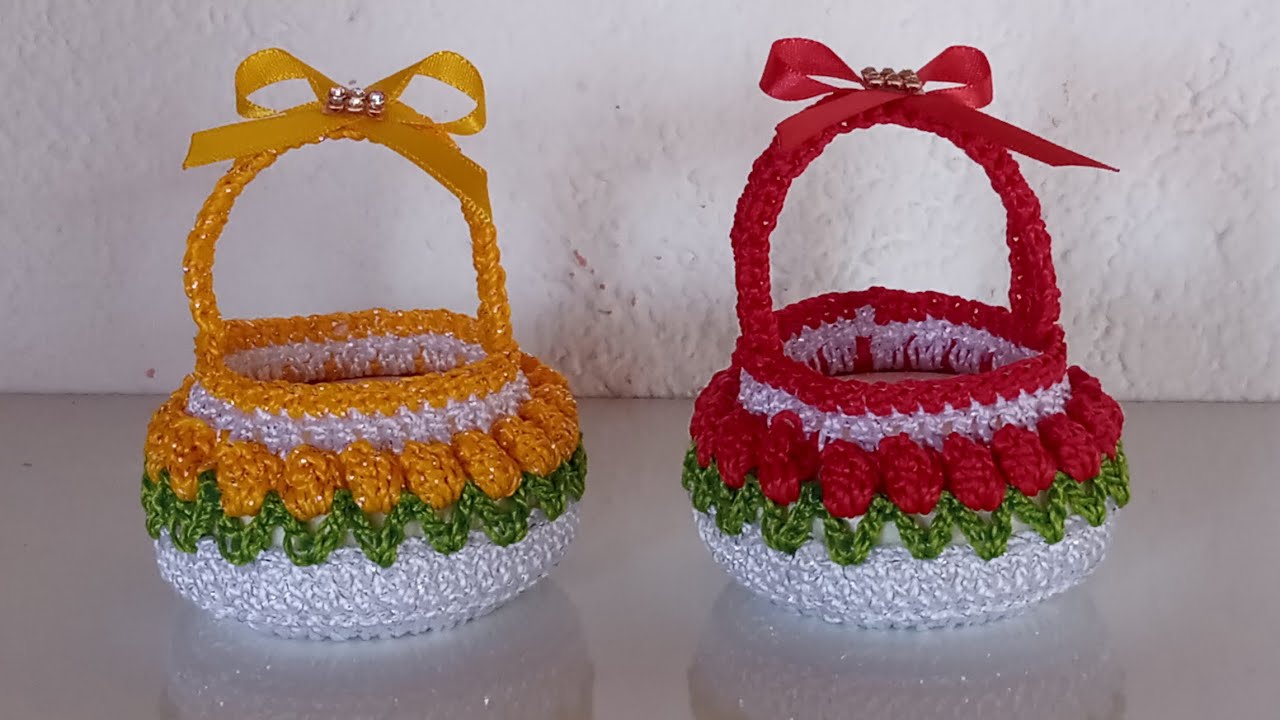 CESTINHA COM SABONETE FÁCIL 💗 - PASSO A PASSO - Valdenete crochê