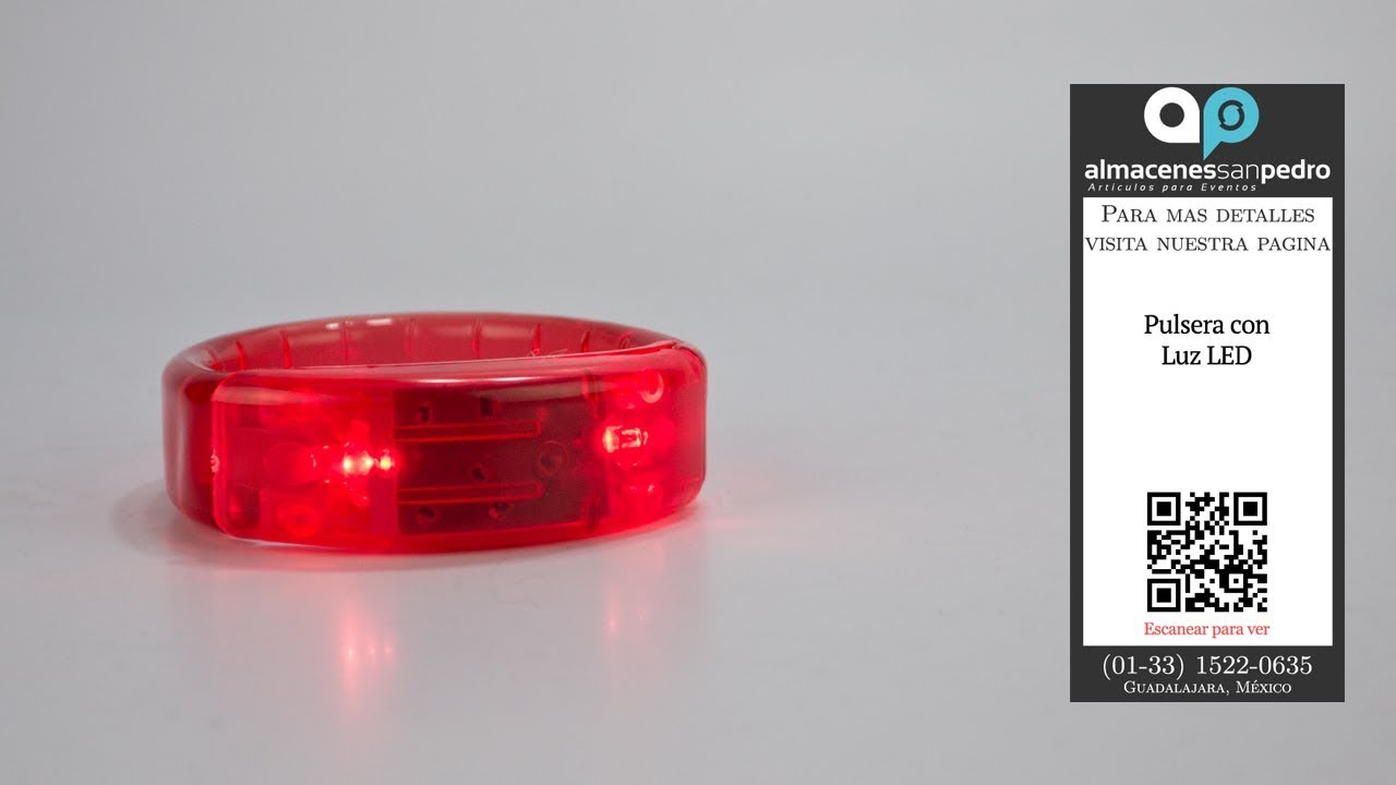 Legítimo desbloquear Frenesí Pulseras Rojas con Luz LED para Fiestas - YouTube