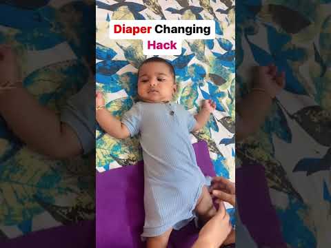 Best hack for changing diaper! #diapers #shorts