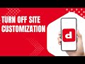 How to Turn Off Site Customization on Depop App