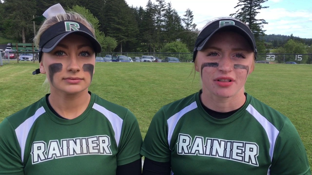 Rainier softball blows by Irrigon - YouTube