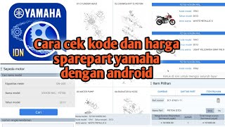 How to check Yamaha spare part codes and prices on an Android phone using the Yamaha parts catalo...