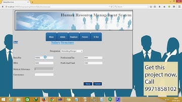 HR Management System Complete in ASP.Net | www.finalsemproject.com